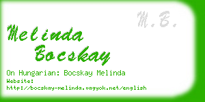 melinda bocskay business card